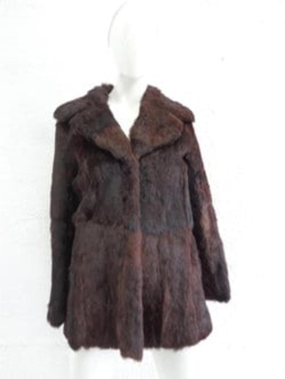 Scrap Item: Brown Rabbit Fur Coat Jacket Women Woman Arts and Crafts